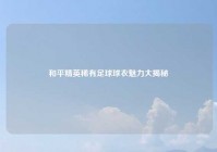 和平精英稀有足球球衣魅力大揭秘