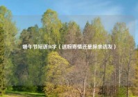 端午节短语10字（送粽寄情还是探亲访友）