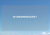 猪八戒搭讪师傅,想去张家界了