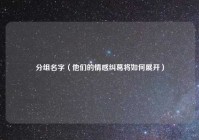 分组名字（他们的情感纠葛将如何展开）