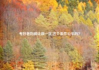 考好老妈就让做一次,这个条件公平吗？