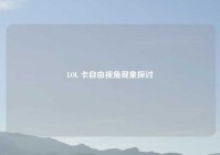 LOL 卡自由视角现象探讨