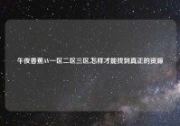 午夜香蕉AV一区二区三区,怎样才能找到真正的资源