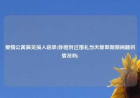 爱情公寓搞笑损人语录(你碰到过婚礼当天新郎新娘闹翻的情况吗)