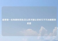 脱单第一名有哪些奖励,怎么样才能让农村几千万光棍娶到老婆