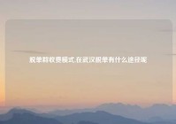 脱单群收费模式,在武汉脱单有什么途径呢