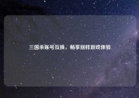 三国杀账号互换，畅享别样游戏体验