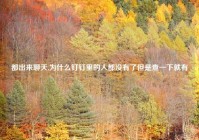 都出来聊天,为什么钉钉里的人都没有了但是查一下就有