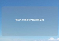 畅玩PUBG端游全方位加速指南