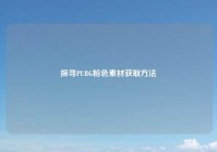 探寻PUBG粉色素材获取方法
