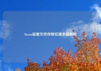 Steam设置文件存放位置全面解析