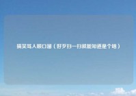 搞笑骂人顺口溜（好歹扫一扫就能知道是个啥）