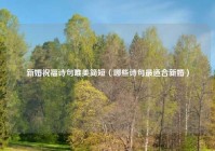 新婚祝福诗句唯美简短（哪些诗句最适合新婚）