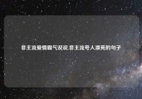 非主流爱情霸气说说,非主流夸人漂亮的句子