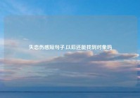 失恋伤感短句子,以后还能找到对象吗