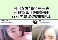 “租女友”平台多少钱一晚？看“日租女友”的价格标签