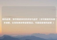 爱的迷雾，探寻情感深处的未知与迷茫 （你可根据实际需求调整，比如如果你希望更简洁，可直接是爱的迷雾 ）