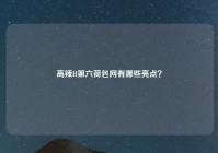 高辣H第六荷包网有哪些亮点？