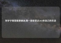 刘宇宁独家脱单秘诀,用一首歌表达2018年自己的生活