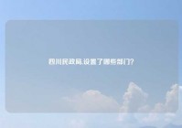 四川民政局,设置了哪些部门？