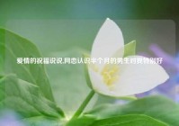 爱情的祝福说说,网恋认识半个月的男生对我特别好