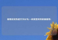 爱情说说伤感文字长句(一听就想哭的歌曲推荐)