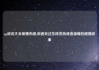 qq说说大全爱情伤感,你遇见过怎样悲伤或者温暖的感情故事