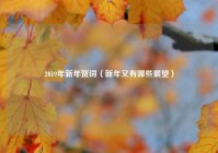 2019年新年贺词（新年又有哪些展望）