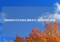 伤感的短句子生日快乐,请高手写一首生日的悲伤诗歌