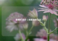 隐藏式表白（到底该怎么玩）