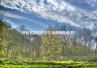 微信名字大全女生,该用哪些成语？