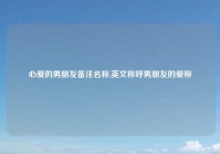 心爱的男朋友备注名称,英文称呼男朋友的爱称