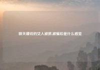 聊天赚钱的女人被抓,被骗后是什么感觉