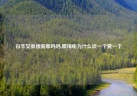 白羊女很难脱单吗吗,摩羯座为什么谈一个黄一个