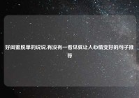 好闺蜜脱单的说说,有没有一看见就让人心情变好的句子推荐