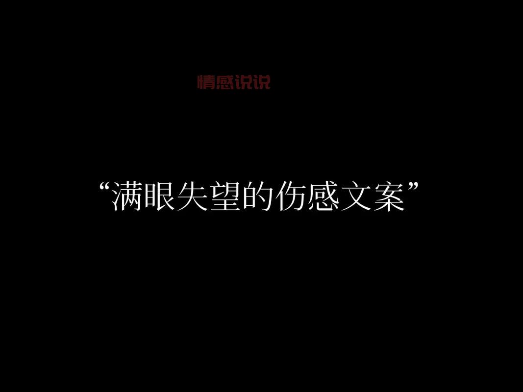 失望文案短句伤感:一句句戳心,道尽心酸