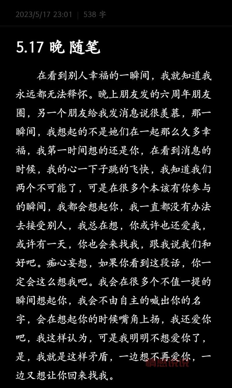 情感说说长文分享:那份无法释怀的爱与思念