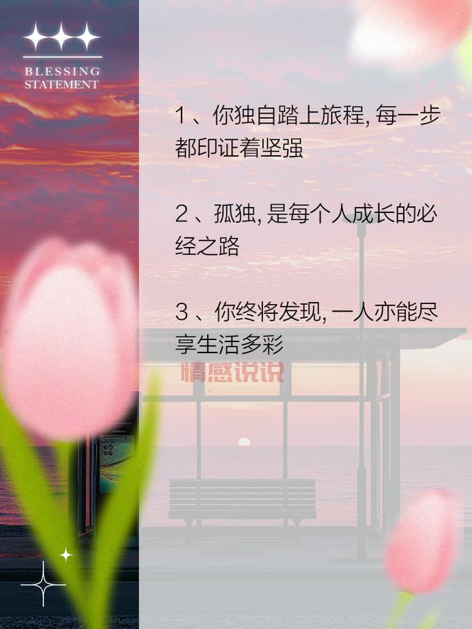 情感励志说说:在孤独中前行,成就最好的自己