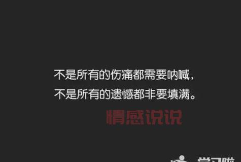 感情心累的说说:那些无声的痛与不舍