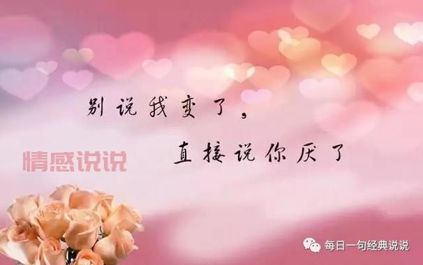 打动人心的情感QQ说说：表达情绪的经典语录