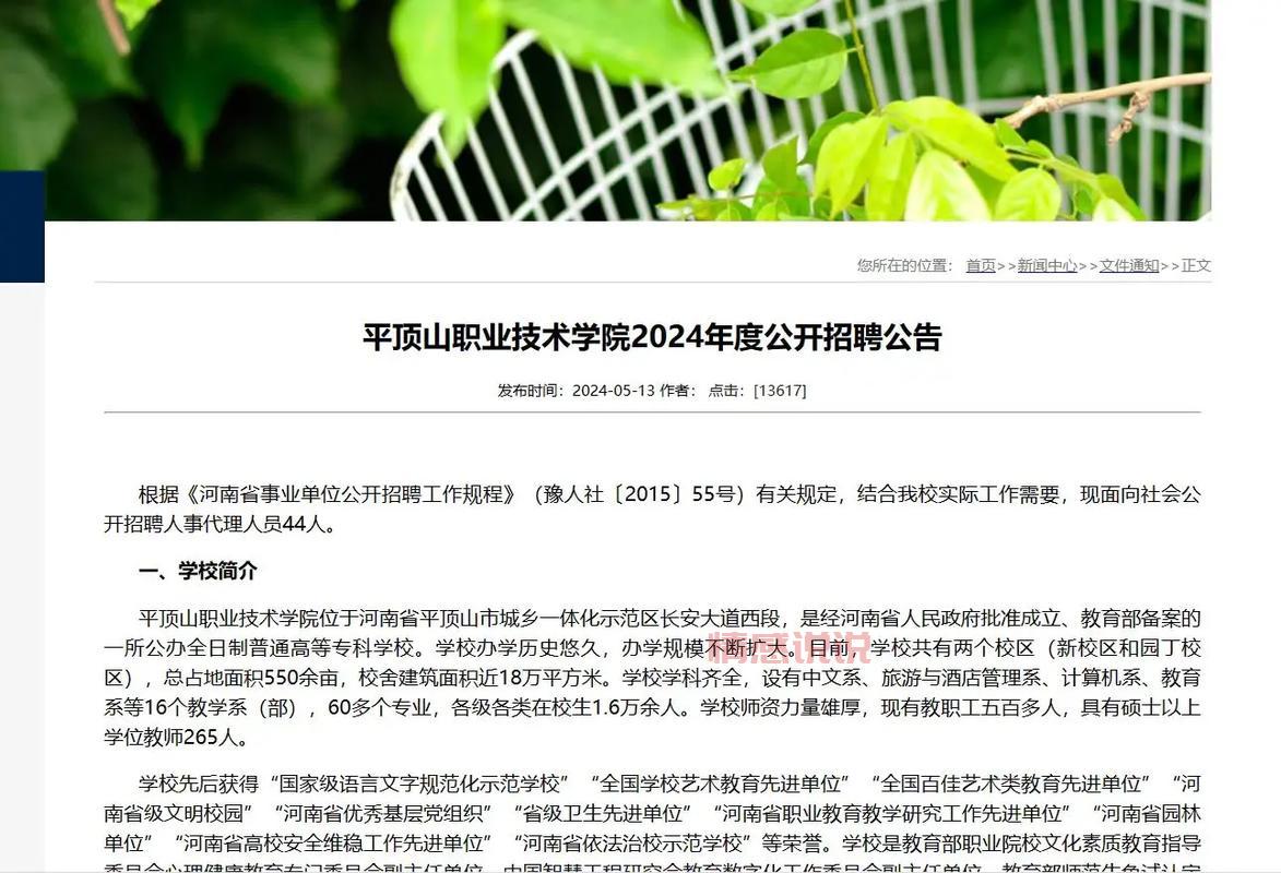 找平顶山好工作,就上平顶山人才网最新招聘信息网!