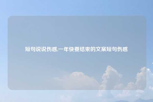 短句说说伤感,一年快要结束的文案短句伤感