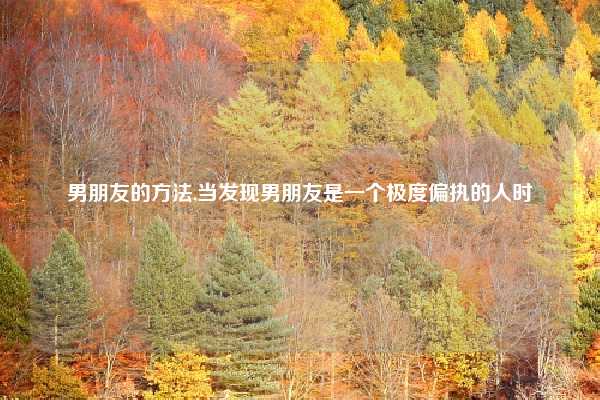 男朋友的方法,当发现男朋友是一个极度偏执的人时