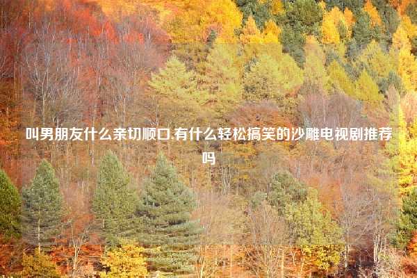 叫男朋友什么亲切顺口,有什么轻松搞笑的沙雕电视剧推荐吗