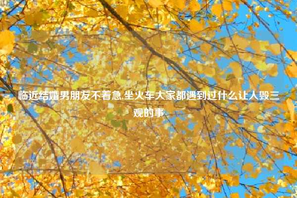 临近结婚男朋友不着急,坐火车大家都遇到过什么让人毁三观的事