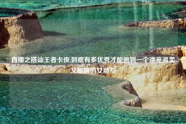 直播之搭讪王者卡夜,到底有多优秀才能追到一个漂亮温柔又聪明的女朋友