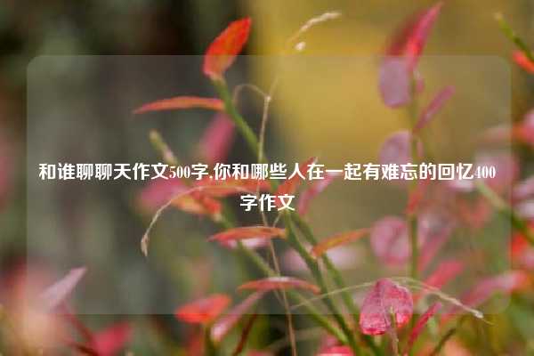 和谁聊聊天作文500字,你和哪些人在一起有难忘的回忆400字作文