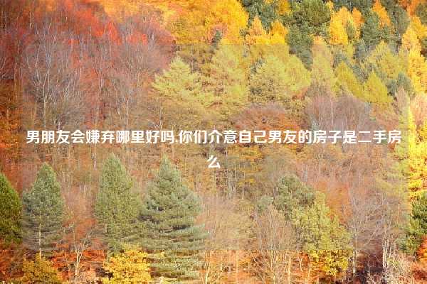 男朋友会嫌弃哪里好吗,你们介意自己男友的房子是二手房么