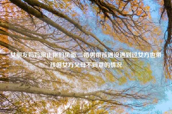 女朋友妈妈阻止你们见面,二婚男带孩遇没遇到过女方也带孩但女方父母不同意的情况