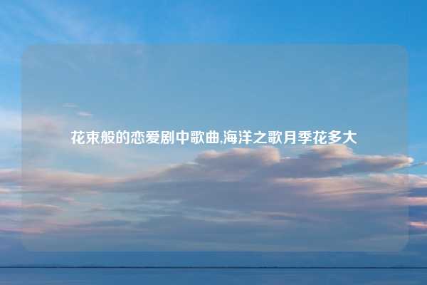 花束般的恋爱剧中歌曲,海洋之歌月季花多大